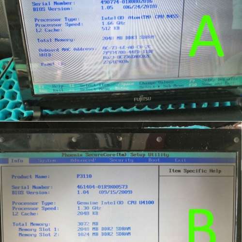 $99賤價出售2部(10寸,11.5寸) Fujitsu Notebook 富士通手提電腦