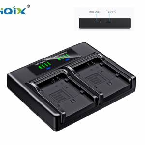 HQIX BP-820 Lithium-Ion Battery Pack With LCD Display USB-C Charger (For CANON)