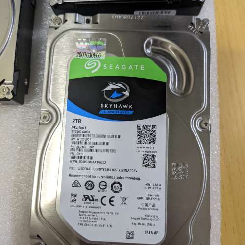 SEAGATE 2TB & 4TB  監控 SATA  HDD -100% WORK(7日保)
