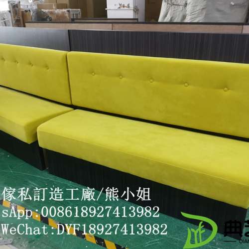 定制不規則梳化，訂製防火板簡約梳化，訂造梳化，咖啡廳卡座沙發，抽屜卡位沙發訂製...