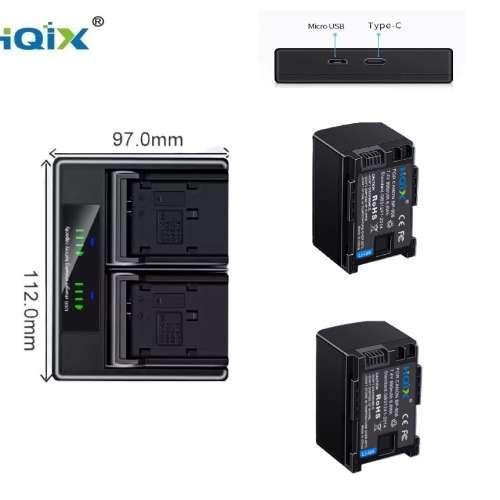 HQIX BP-808 Lithium-Ion Battery Pack With LCD Display USB-C Dual Charger 電池...