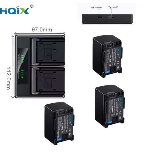 HQIX BP-808 Lithium-Ion Battery Pack With LCD Display USB-C Dual Charger 電池...