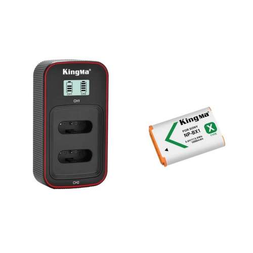KINGMA NP-BX1 Lithium-Ion Battery Pack With Charger 代用鋰電池連充電機 (3.6V,...