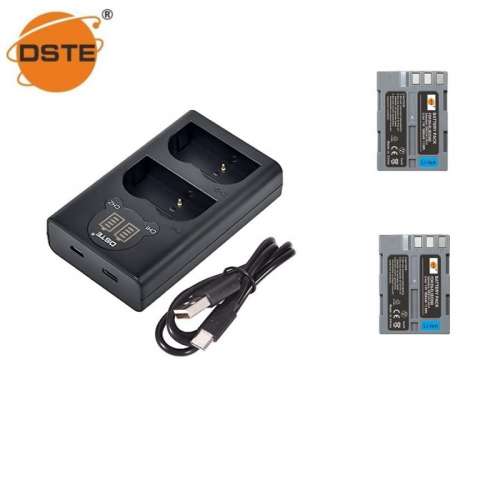 DSTE 2 Pcs NIKON EN-EL3 Lithium-Ion Batteries With LCD Display USB-C Charger
