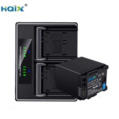 HQIX BP-819 Lithium-Ion Battery Pack With LCD Display USB-C Dual  Charger