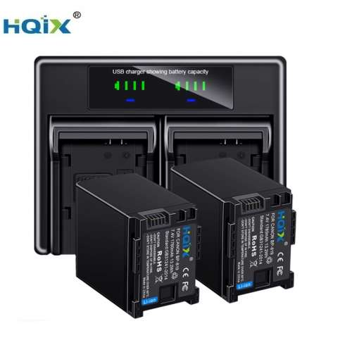 HQIX BP-819 Lithium-Ion Battery Pack With LCD Display USB-C Dual  Charger