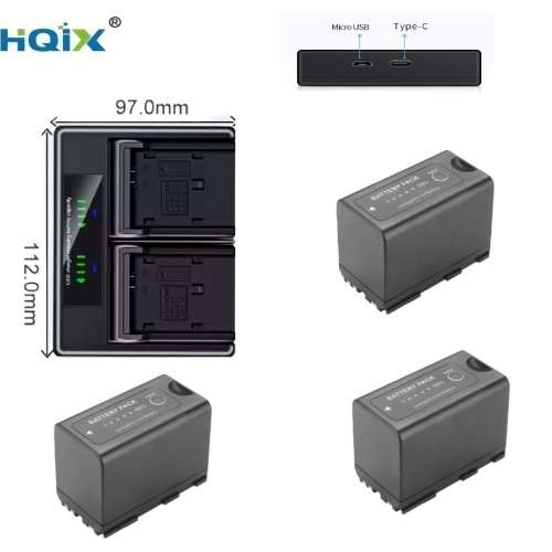 HQIX BP-955 Lithium-Ion Battery Pack With LCD Display USB-C Dual Charger 電池...