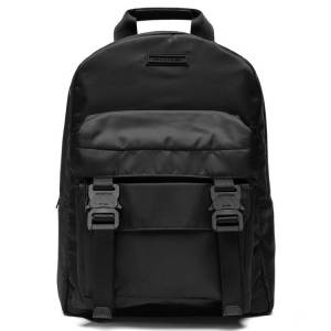 1017 ALYX 9SM 1017 9SM DOUBLE FRONT POCKET BACKPACK - BLACK