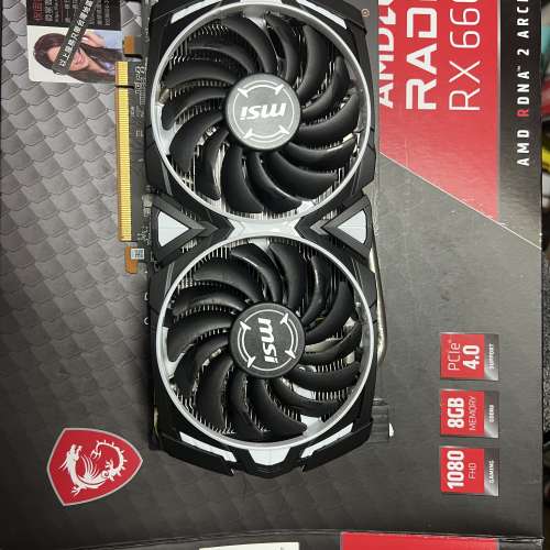 msi rx 6600 8g aomor行貨 no 3060 2060 4060 6600xt