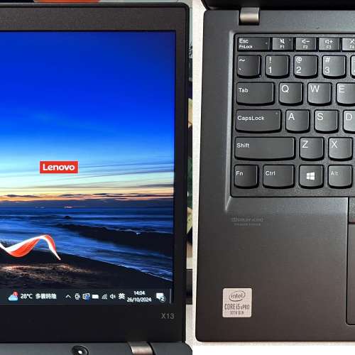 真95%新 Lenovo Thinkpad X13, 10代 i5-10310U vPro, 16GB RAM, 新512G SSD, Win10P...