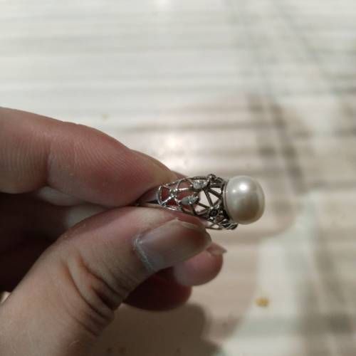 珍珠鏤空戒指