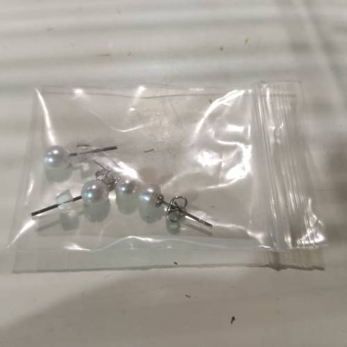 純銀珍珠耳釘
