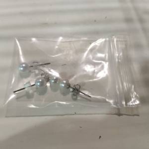 純銀珍珠耳釘