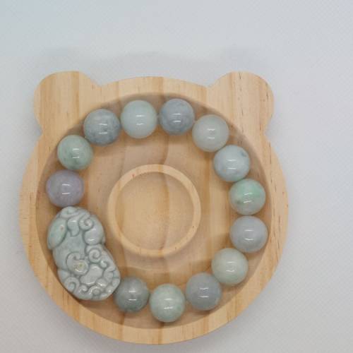 天然翡翠A貔貅手串