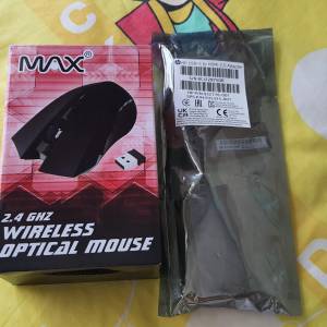 MAX 無線mouse + HP USB-C to HDMI 2.0 Adapter