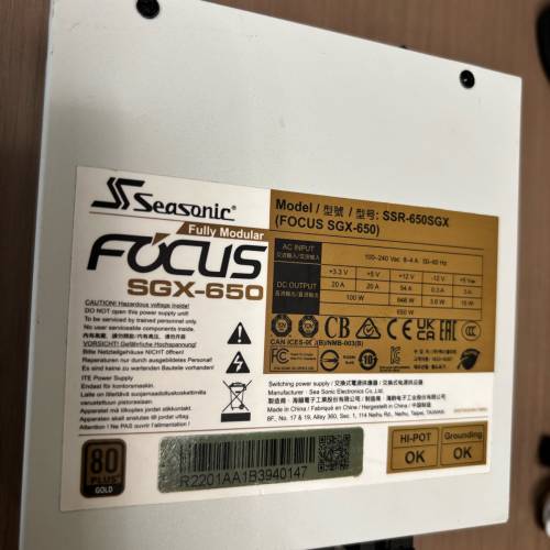 Seasonic ssr-650sgx SFX-L 火牛