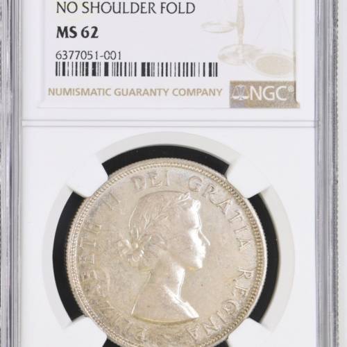 1953 Canada $1 silver coin, NGC MS62, 1953年 加拿大 $1 銀幣, Queen Elizabeth II