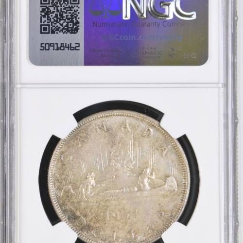 1953 Canada $1 silver coin, NGC MS62, 1953年 加拿大 $1 銀幣, Queen Elizabeth II