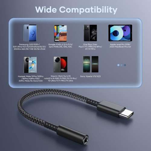 Headphone Jack Adapter DAC Chip Aux Audio Earphone Adapter