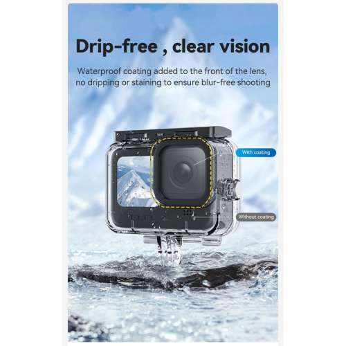 TELESIN Professional 45M Waterproof Housing Case With Lens Filter For GoPro 13