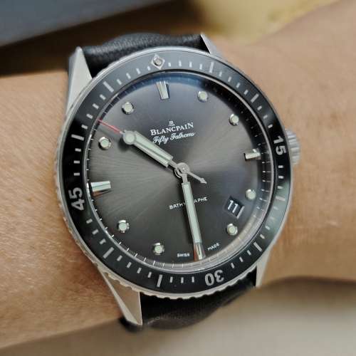 漂亮灰面🔥高階潛水表 BLANCPAIN FIFTY FATHOMS BATHYSCAPHE， 43mm鋼殼，行貨大全...