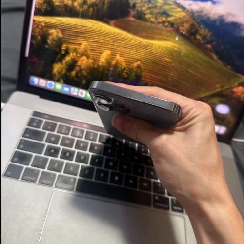 iPhone 13 Pro Max 128G 天藍峰，5G 雙咭/電池效能91 ％，使用原裝case 同貼mon貼