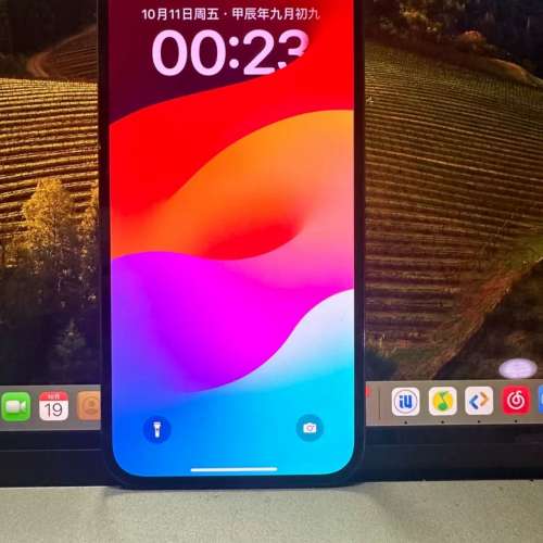 iPhone13 Por Max 128G 電池效能91 % ，跟一個全新原裝玻璃貼同埋一個手機套！