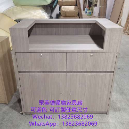 茶餐料理店備餐櫃訂做,港式餐廳防火板茶水櫃訂做工廠,木紋膠板碗碟櫃收納櫃訂製工廠...