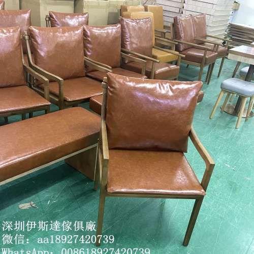 實木椅子訂造，咖啡廳梳化櫈，軟包靠背椅凳，單人位沙發椅，防火皮革椅子，造型椅子...