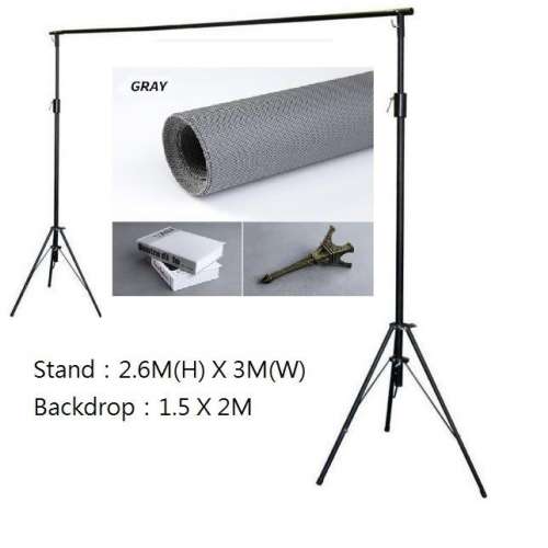 2.6M(H) X 3M (W) Studio Backdrop Kits Set 影樓攝影龍門架連布