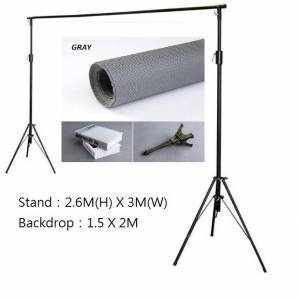 2.6M(H) X 3M (W) Studio Backdrop Kits Set 影樓攝影龍門架連布