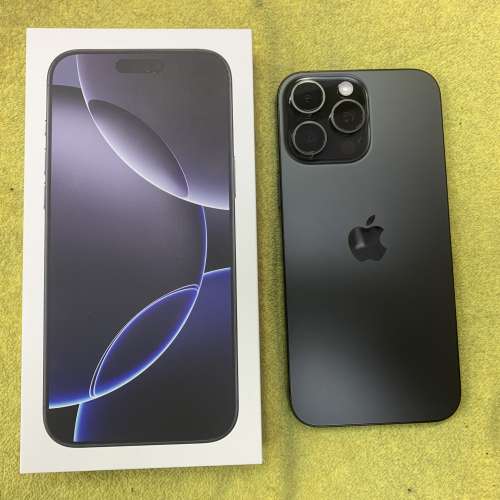 全新香港行貨 iPhone 16 Pro Max 256GB 黑色 蘋果保養到2025年10月22日 電池100% 自...