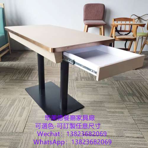 尺寸可以改,防火膠板餐桌訂製廠商推薦,麵館飯店家具抽屜餐桌訂造工廠直營,訂製餐廳...