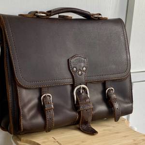 Saddleback Leather thin front pocket briefcase men’s