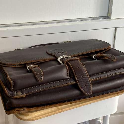 Saddleback Leather thin front pocket briefcase men’s