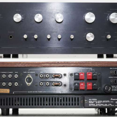 Sansui AU-555A經典名機(可前後級分開使用)音質甜美溫暖，低頻通透有力，跟木殼(全...