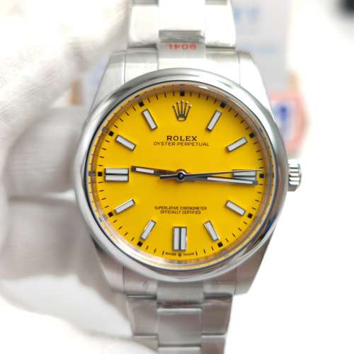 Oyster Perpetual 124300 41mm 904L Steel Yellow Dial watch