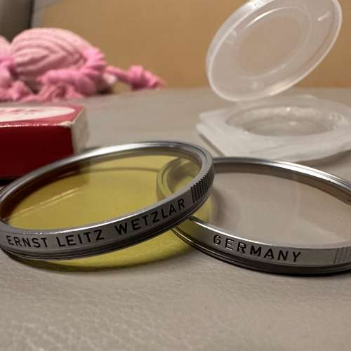 Leica UV  and yellow filter e43 boxed HOOBE silver 銀色 黃色 13086 Yellow Fil...