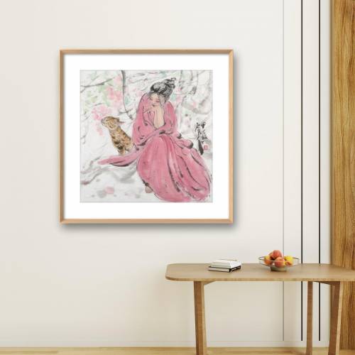 超值中美协会员窦红人物画《岁月静好》美女