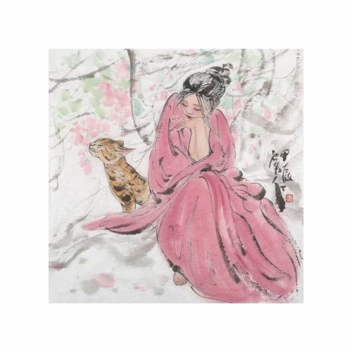 超值中美协会员窦红人物画《岁月静好》美女