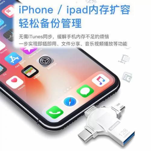 四合一暫存U盤 USB手指 適用於Android Apple iPad 電腦
