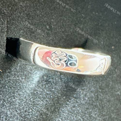 S999 4m六字真言開口銀介子  No：銀14