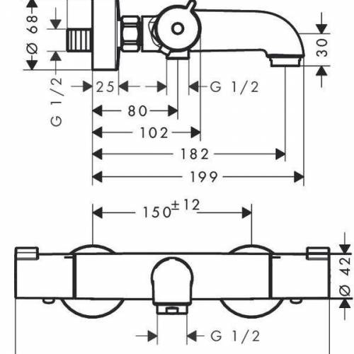 【現貨】 Hansgrohe 恆溫水龍頭 Ecostat 1001CL #13201000 恆溫浴缸或企缸用冷熱水...
