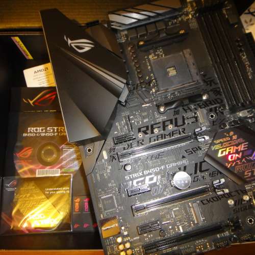 ASUS ROG STRIX B450-F GAMING ATX主機版 Socket AM4 正版Window10Pro