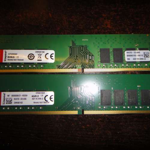 Desktop Ram Kingston 8GBx2 DDR4 2666 共16GB