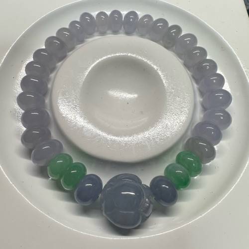 天然緬甸翡翠紫羅蘭手串