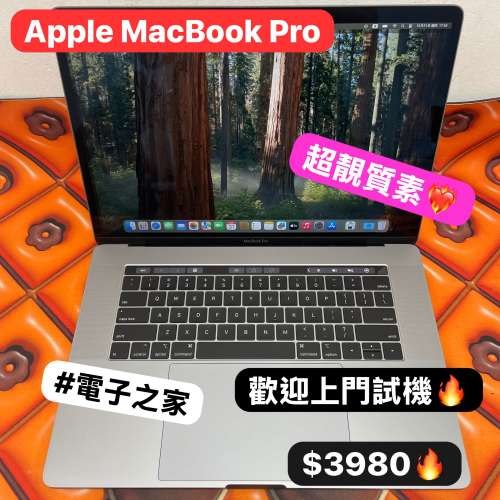 (超抵15寸i7超靚質素) APPLE Macbook Pro 2018 ver Retina i7 2.2/16gb ram/256 SS...