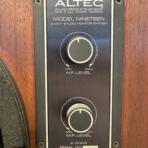 70年代 日本 Altec 喇叭 Altec Lansing Model 19