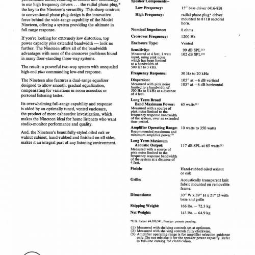 70年代 日本 Altec 喇叭 Altec Lansing Model 19