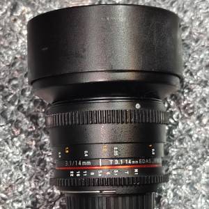 samyang 14/3.1 14mm T3.1 ED AS IF UMC MF 手動鏡 for nikon F 連 mount （nikon ...